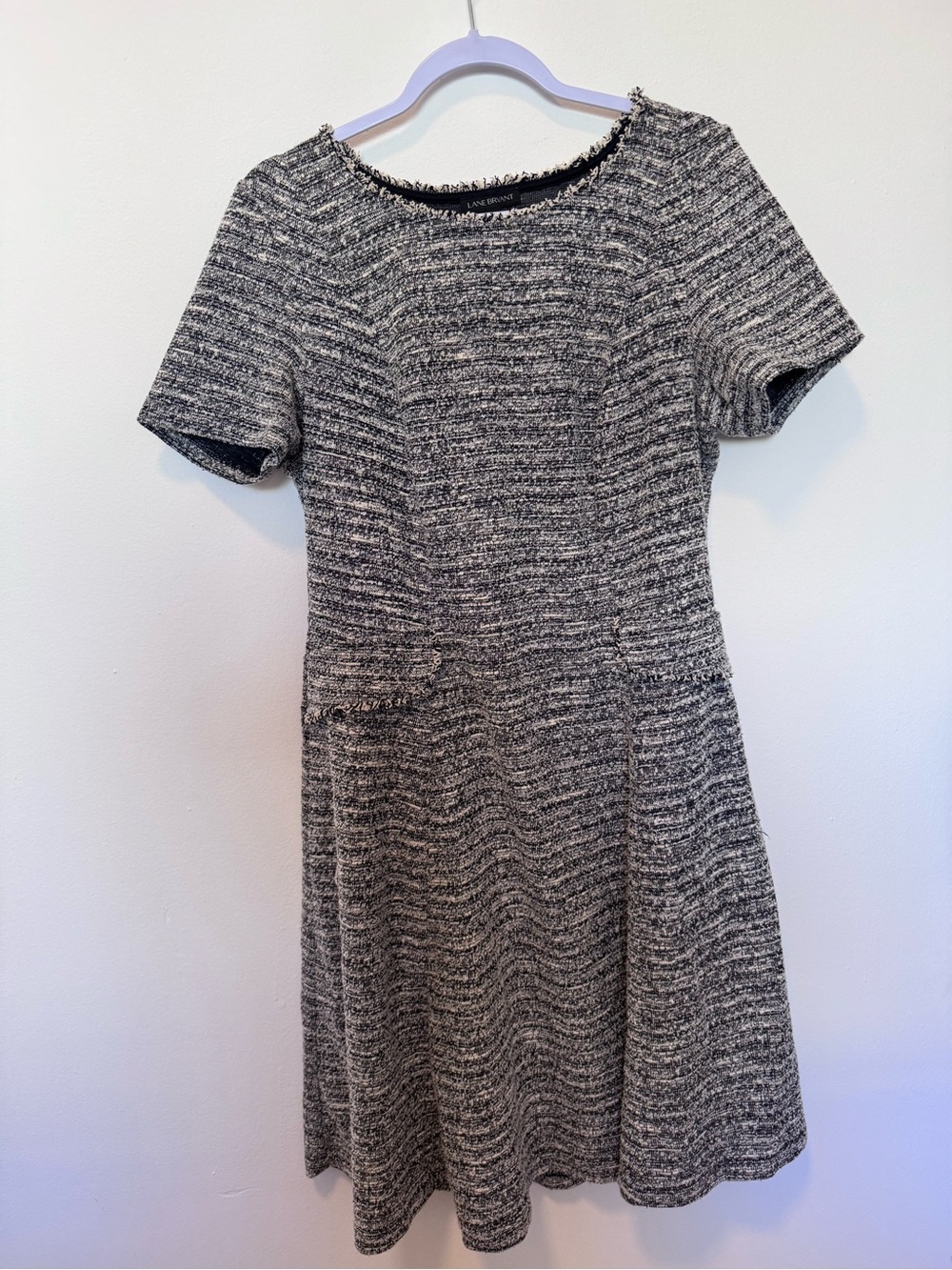 Lane Bryant Tweed Short-Sleeve Fit & Flare Dress